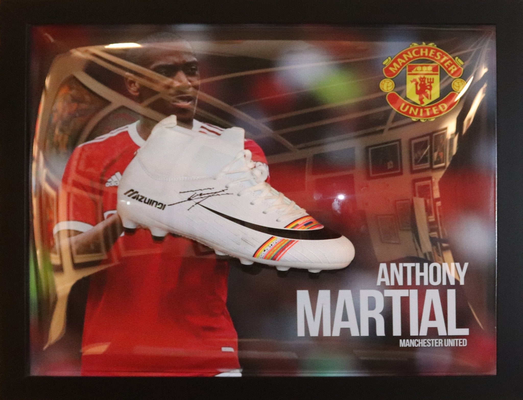 Martial Signed Man United Boot Framed Display - Memorabilia Framers Shop